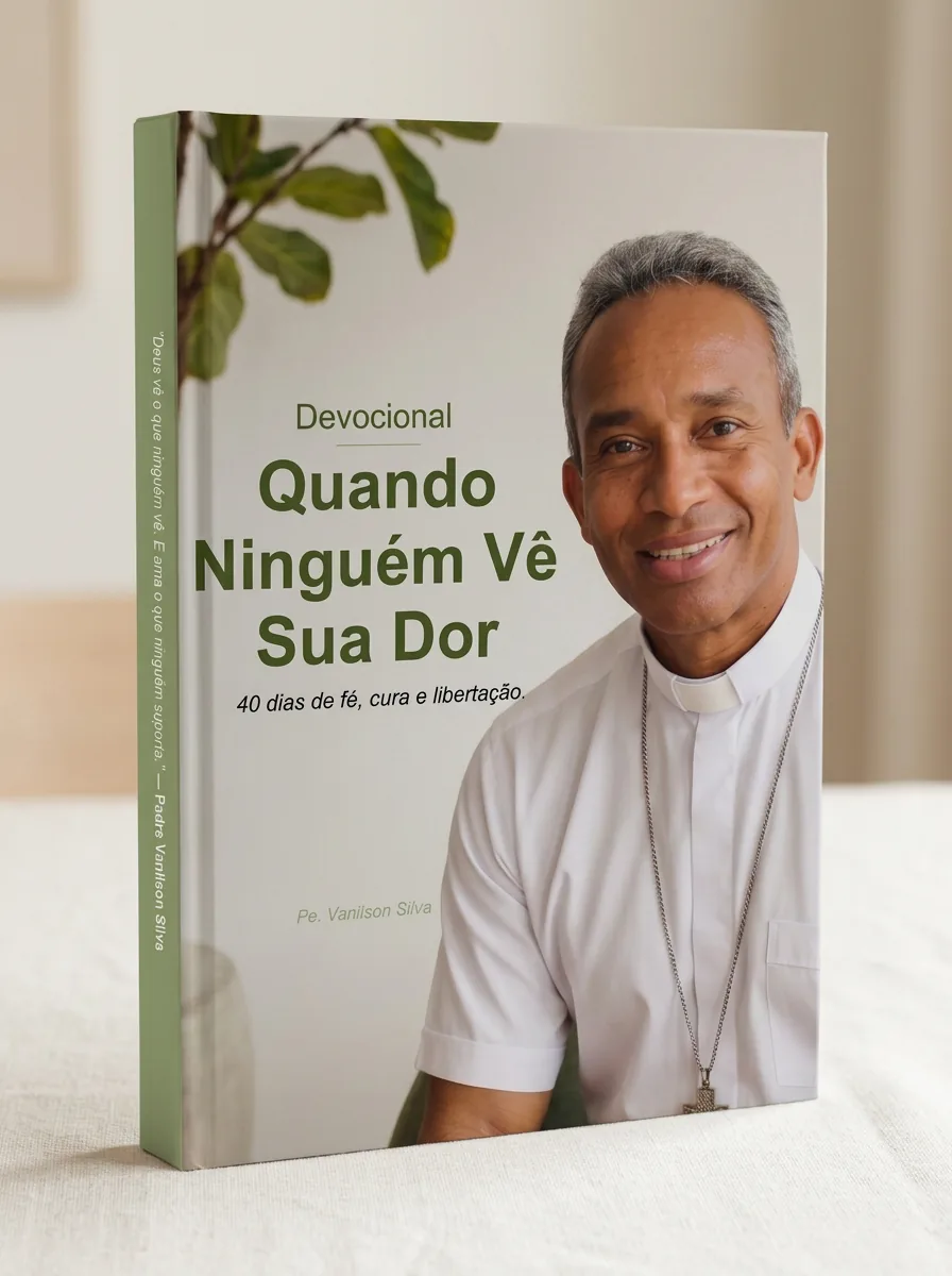 Livro Quando Ninguém Vê Sua Dor, com o Padre Vanilson Silva na capa
